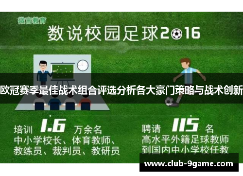 欧冠赛季最佳战术组合评选分析各大豪门策略与战术创新 欧冠赛季最佳战术组合评选分析各大豪门策略与战术创新